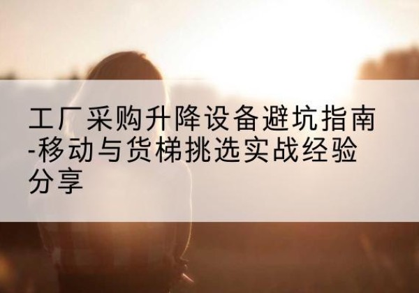潍坊移动式升降机怎么选-工厂采购升降设备避坑指南-移动与货梯挑选实战经验分享